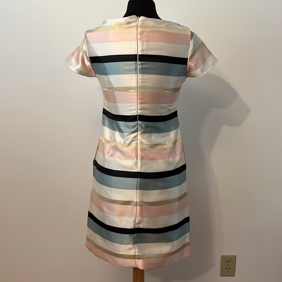 Donna Ricco Pastel Striped Shift Dress size 6 - Picture 6 of 9